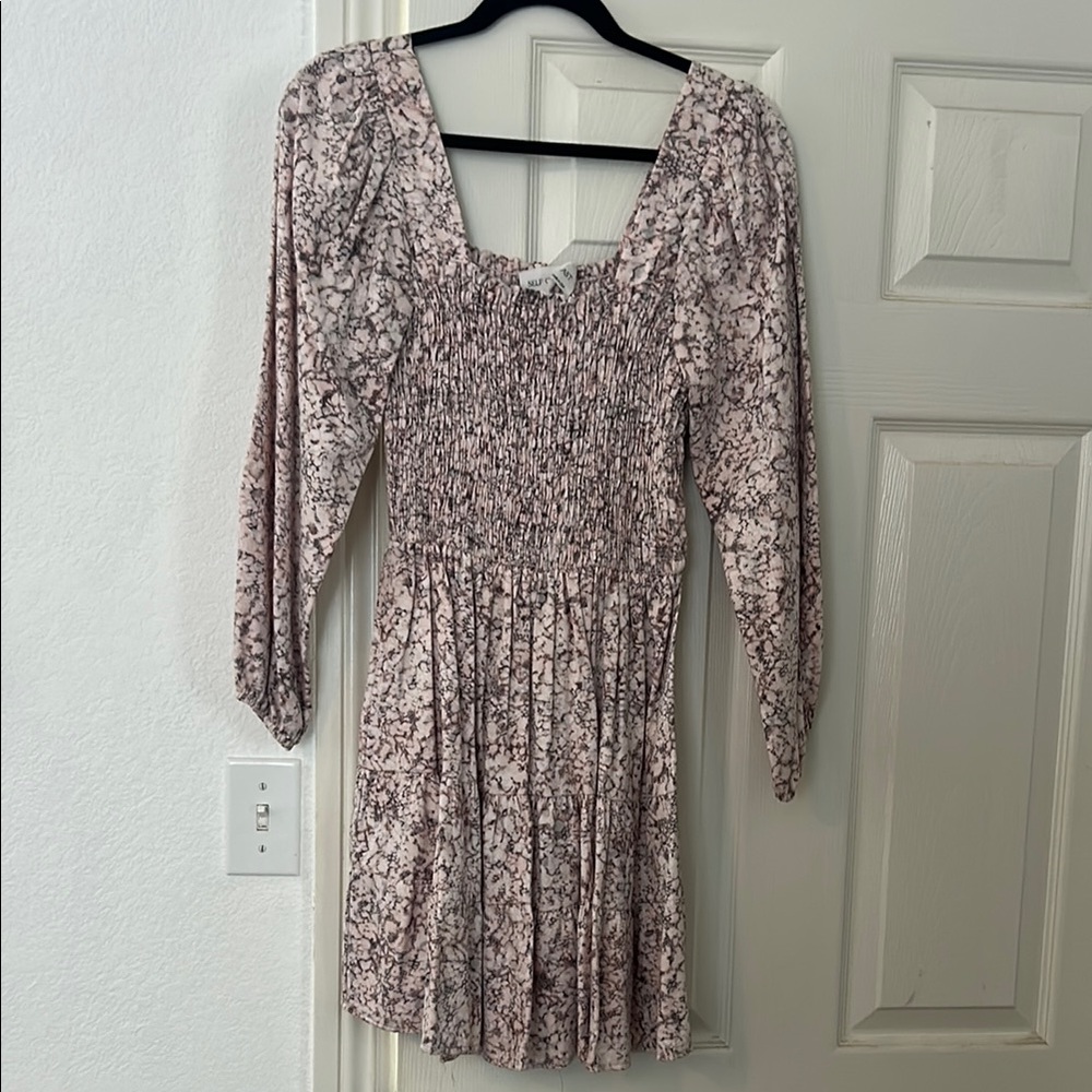 Pleated Long Sleeve Sundress